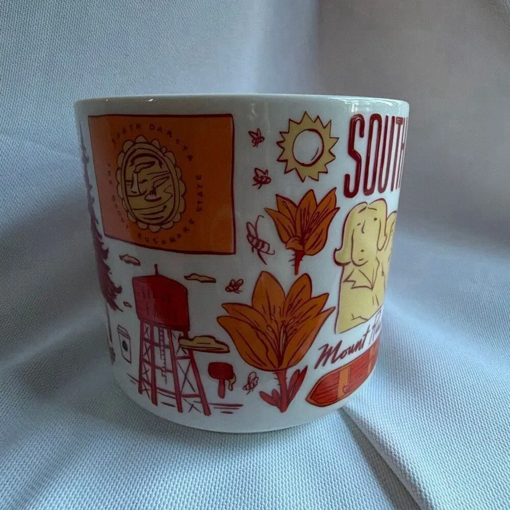 Starbucks RARE South Dakota Coffee Mug Been There Series 14 oz Ceramic Collectib